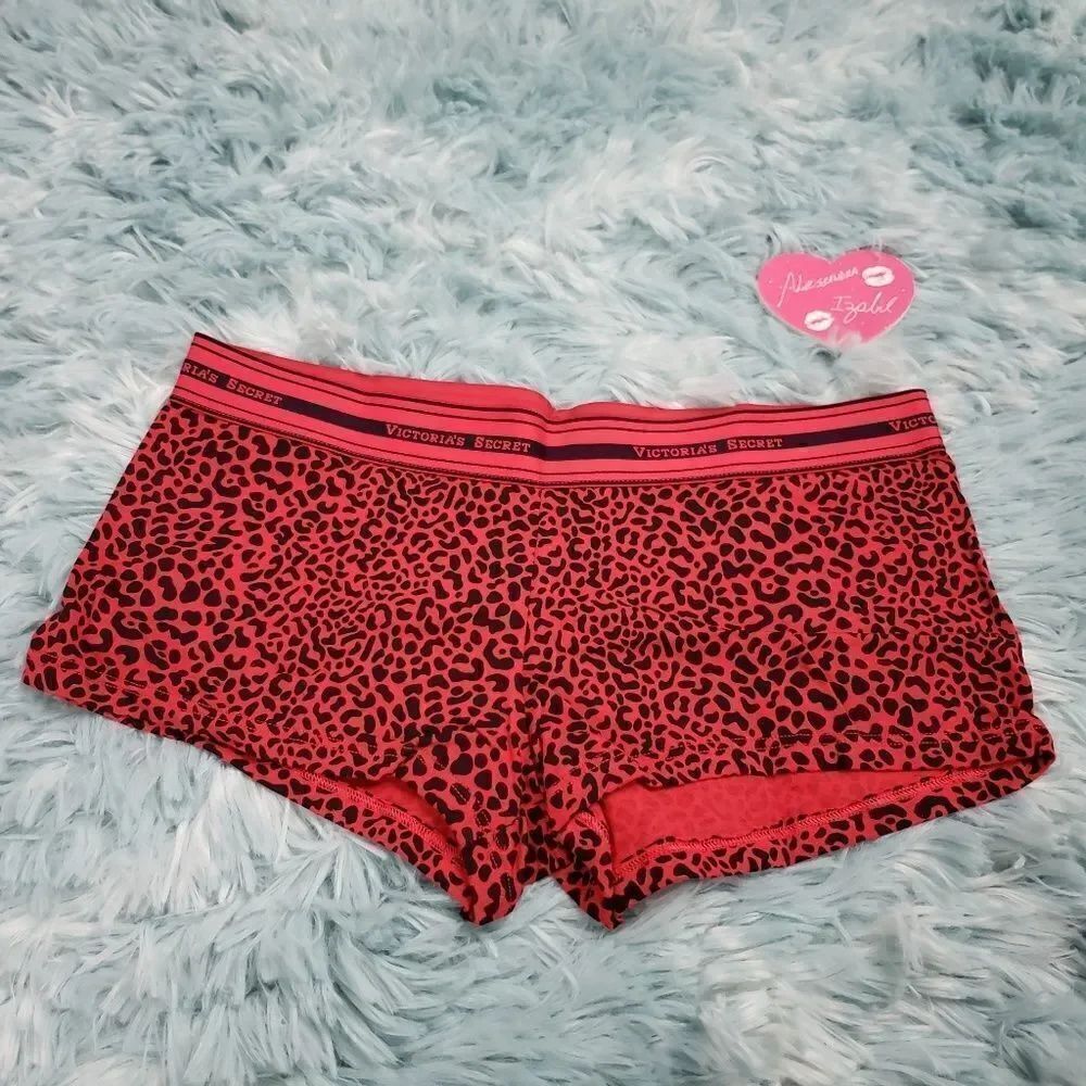 Victoria's Secret Women's Red Animal Print Shortie